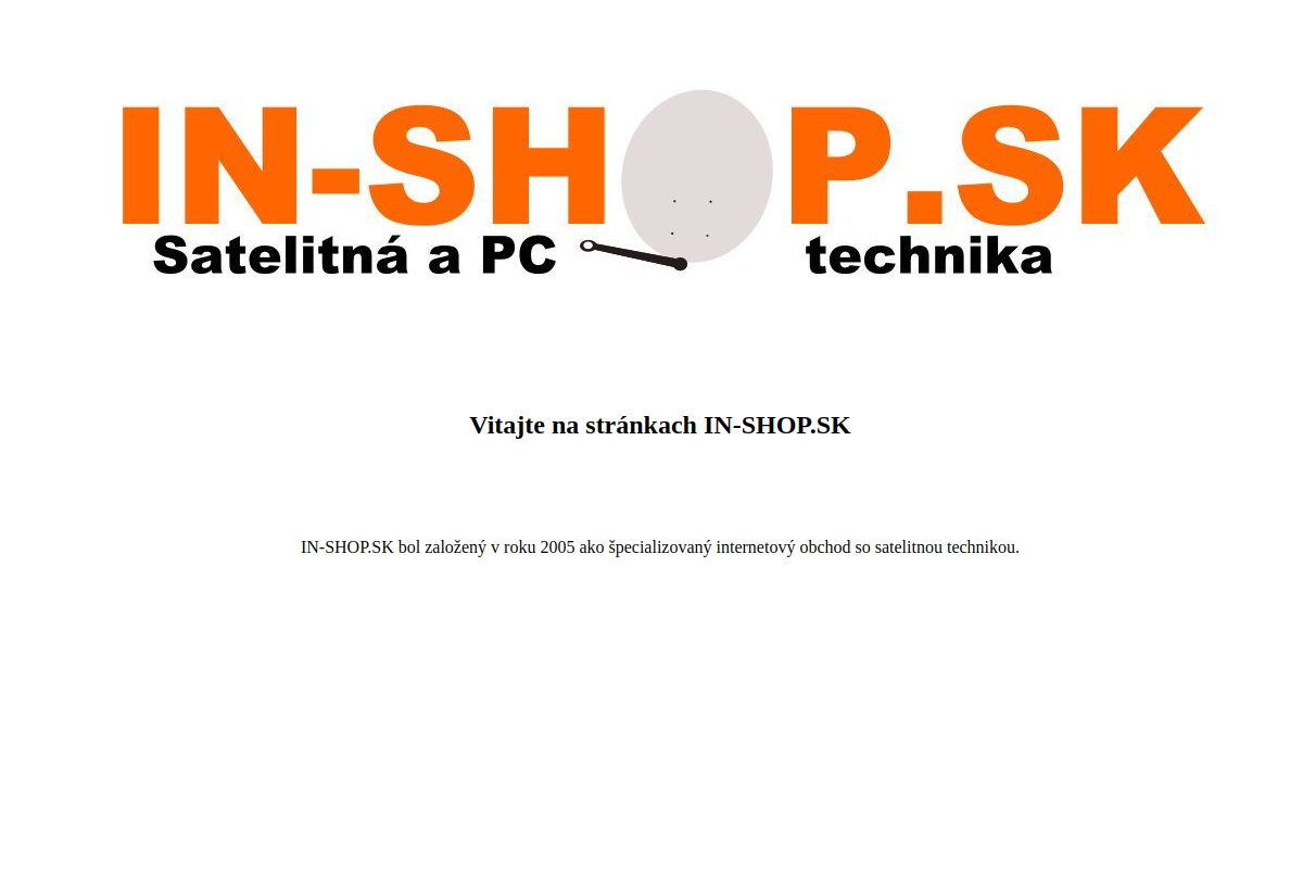 Náhľad e-shopu IN-SHOP