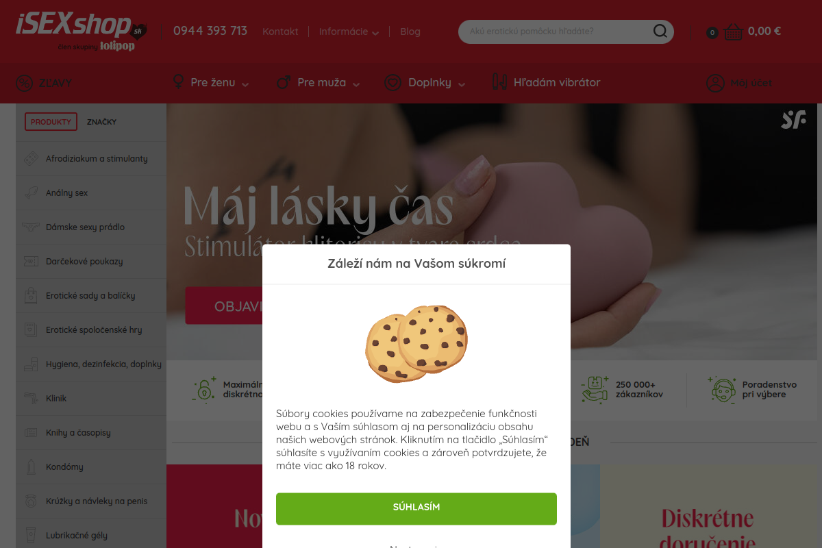Náhľad e-shopu Online sex shop