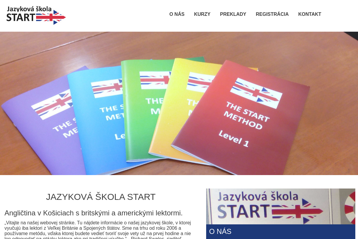Náhľad e-shopu JAZYKOVá šKOLA START, KOšICE