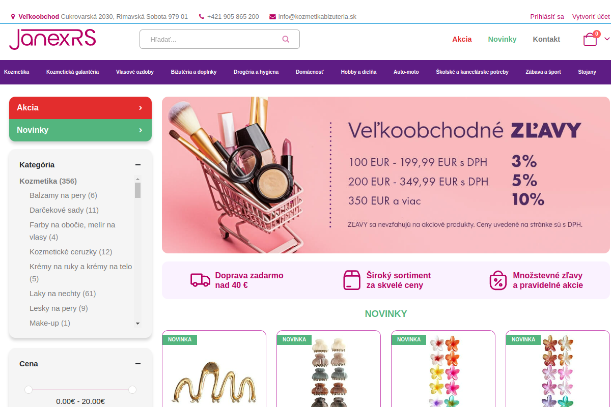 Náhľad e-shopu KOZMETIKA