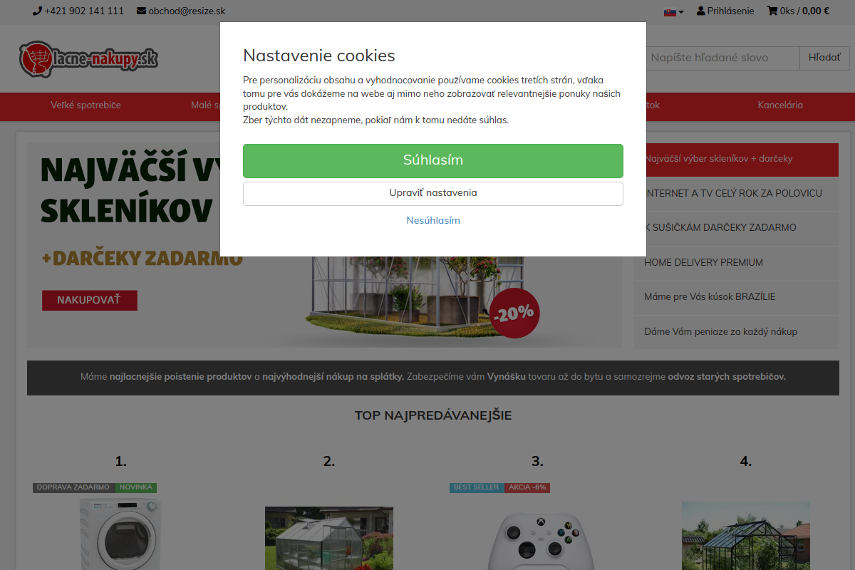 Náhľad e-shopu www.lacne-nakupy.sk