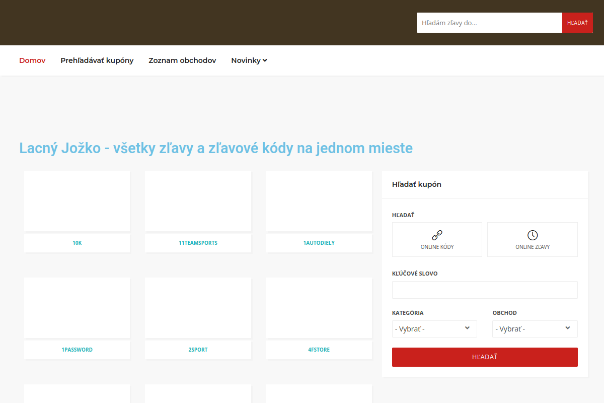 Náhľad e-shopu Elektro Lacný Jožko