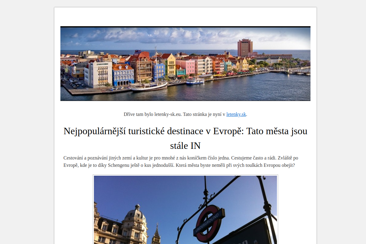 Náhľad e-shopu Lacné letenky