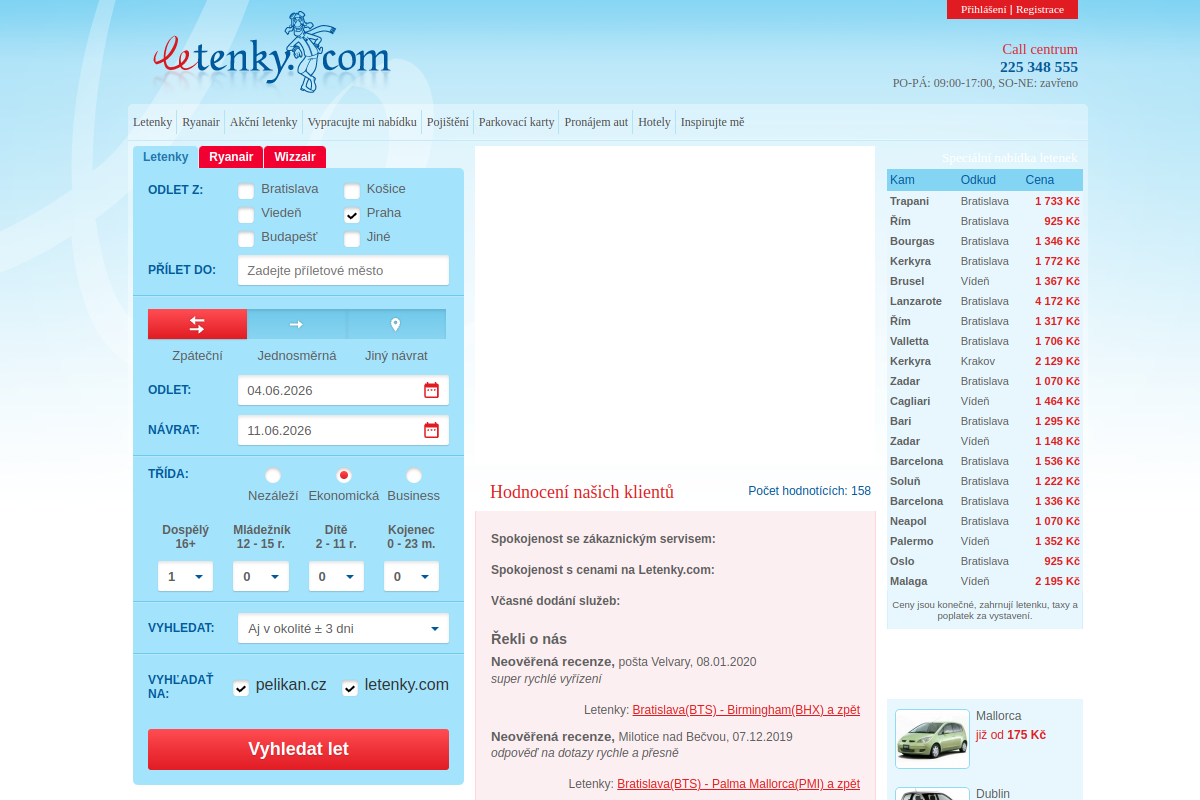 Náhľad e-shopu Letenky.com