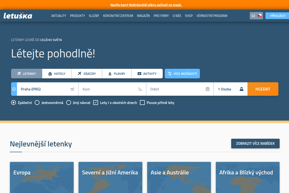 Náhľad e-shopu LETUšKA.CZ