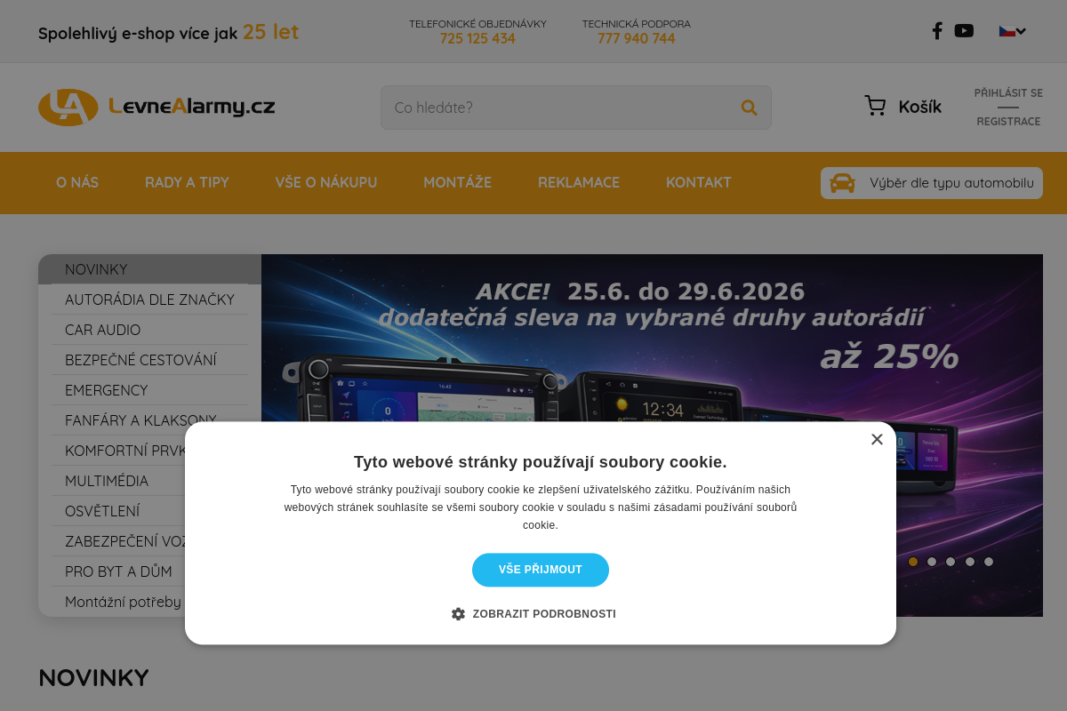 Náhľad e-shopu LevneAlarmy.cz