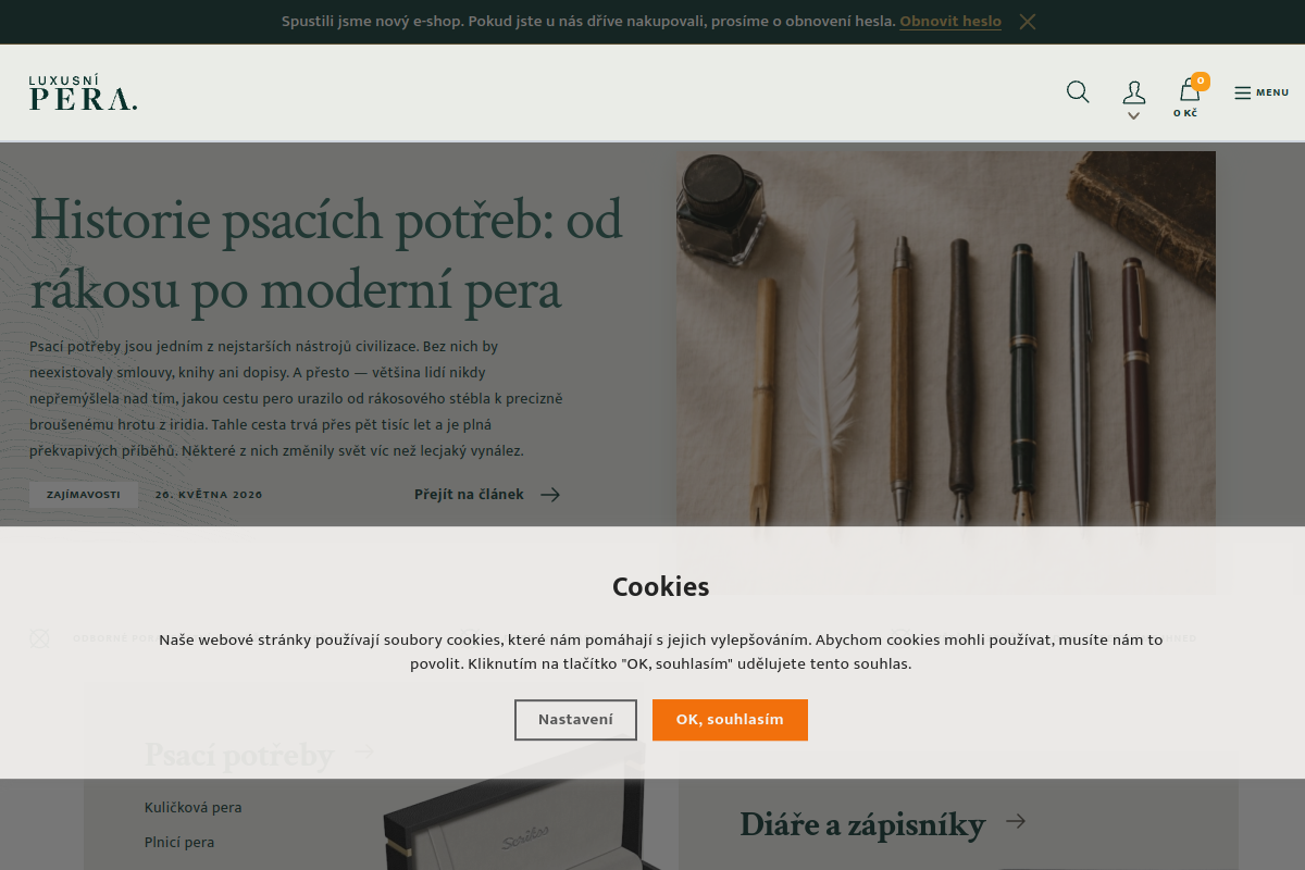 Náhľad e-shopu Luxusní pera