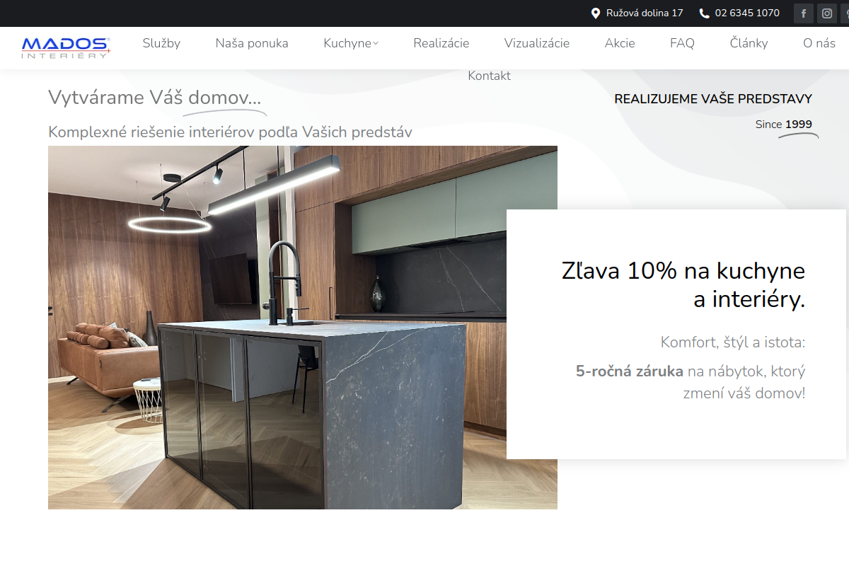 Náhľad e-shopu KUCHYNSKÉ INTERIÉROVÉ ŠTÚDIO MADOS PLUS