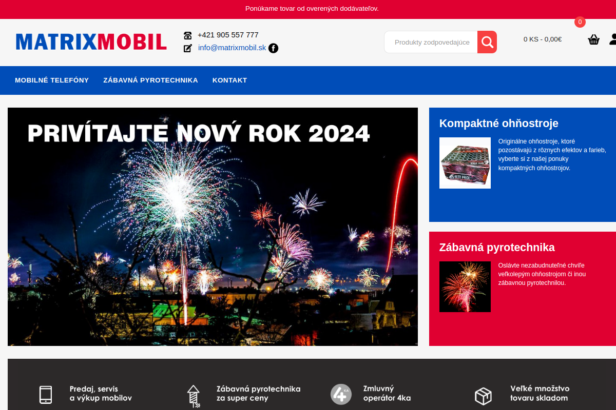 Náhľad e-shopu MATRIXMOBIL-mobilné telefóny