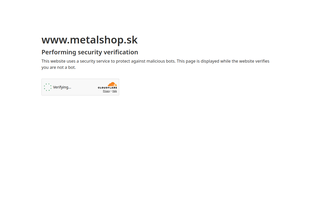 Náhľad e-shopu Metalshop.sk