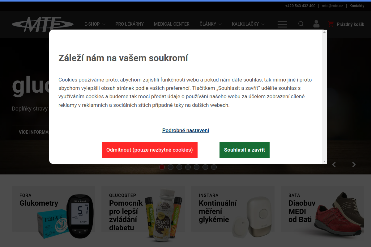 Náhľad e-shopu  MTE - PORTáL O CUKROVCE