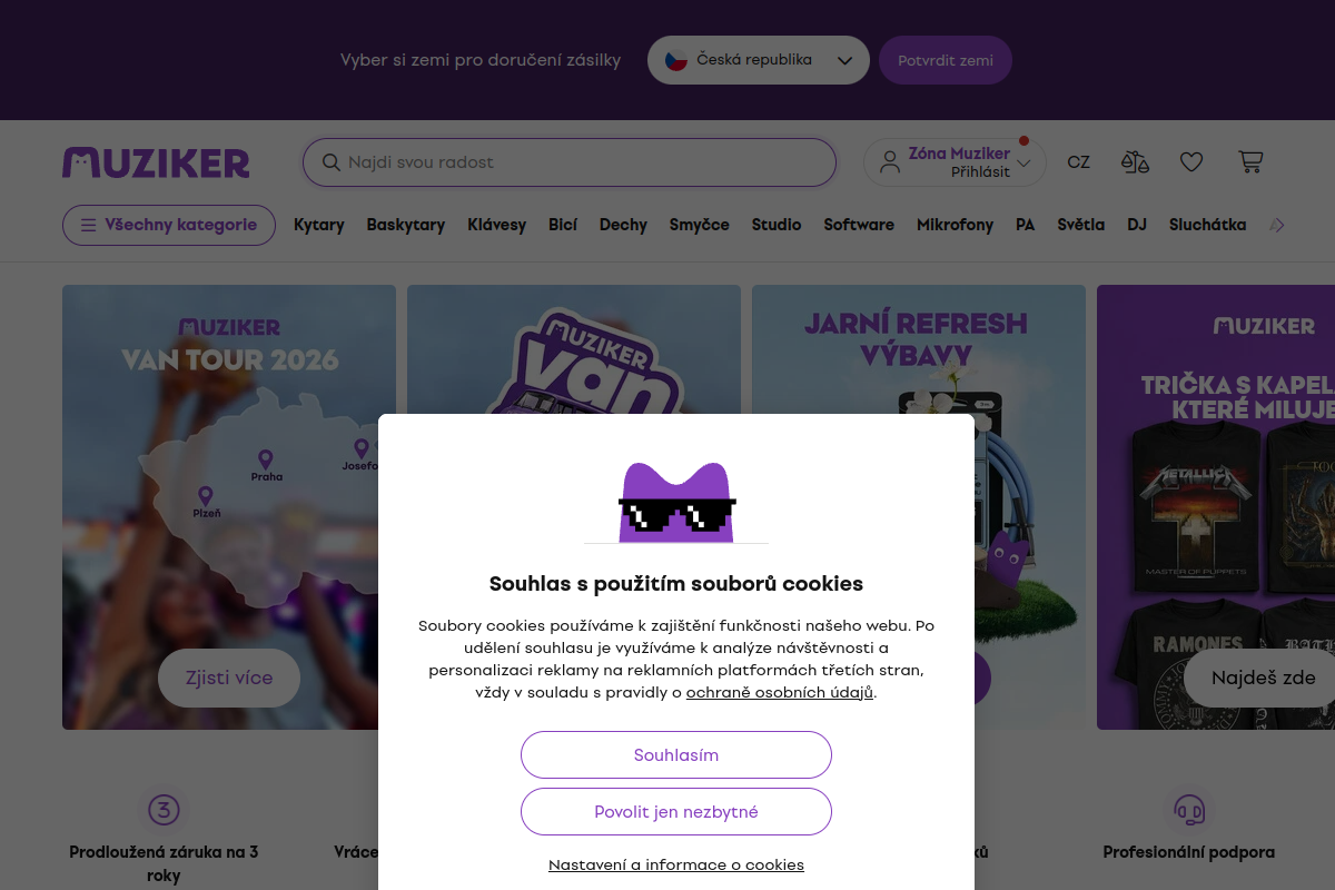 Náhľad e-shopu Hudobné nástroje: Muziker