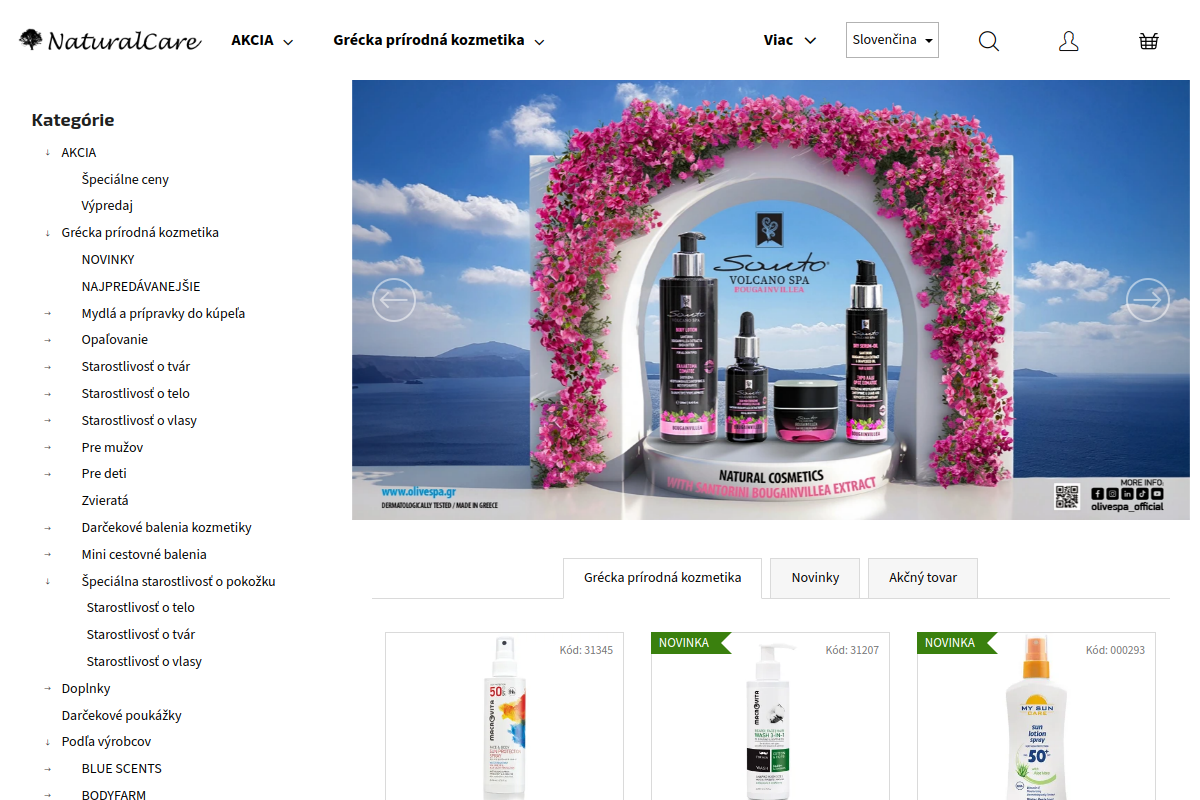 Náhľad e-shopu NaturalCare