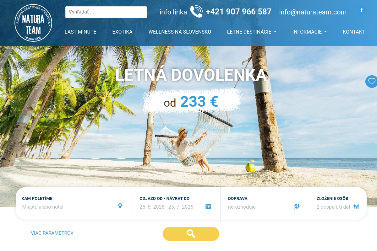 Náhľad e-shopu DOVOLENKA A UBYTOVANIE NA SLOVENSKU