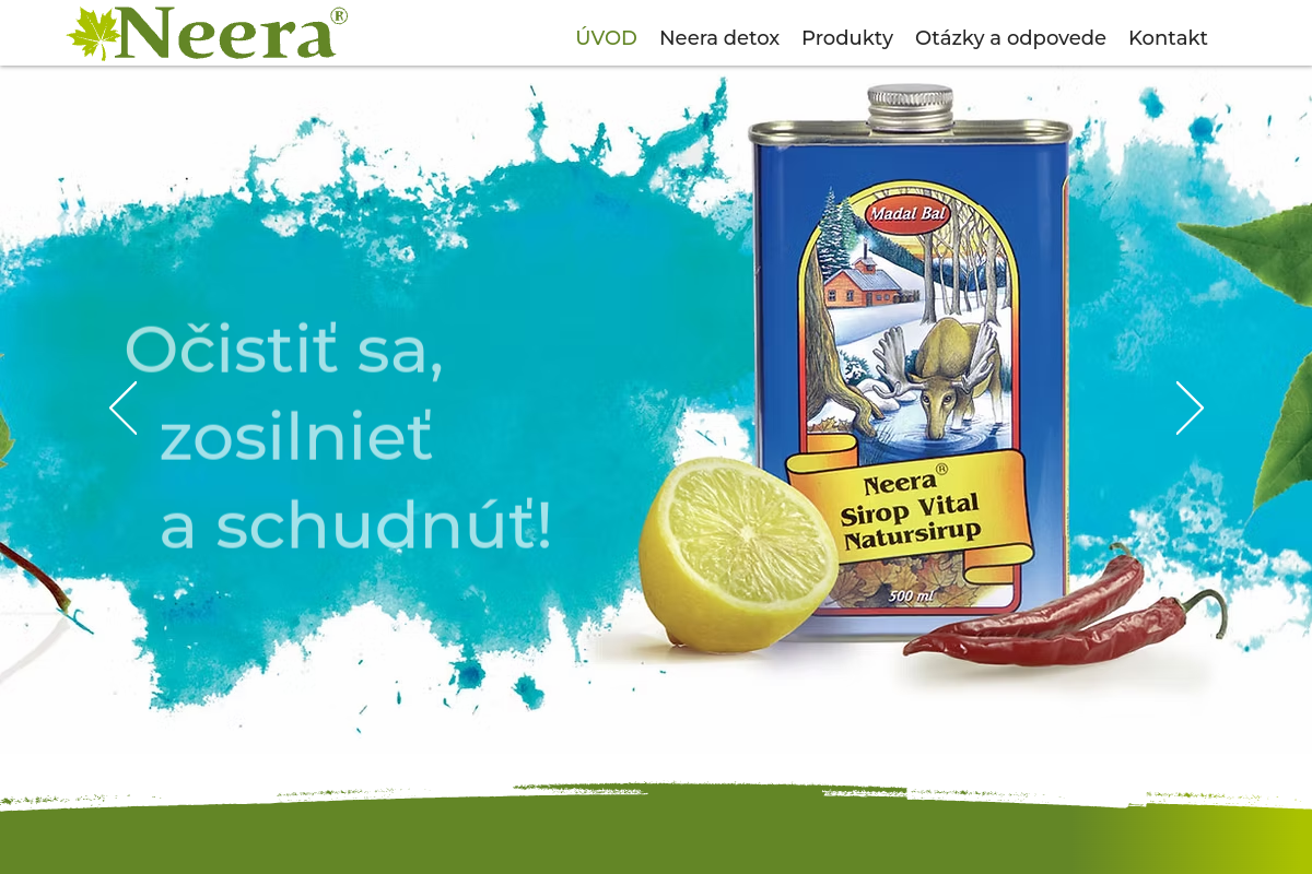Náhľad e-shopu NEERA REVITALIZAčNá A DETOXIKAčNá KúRA