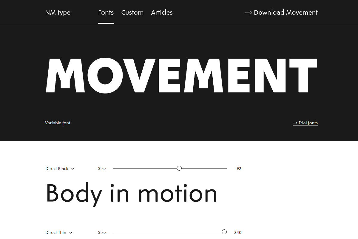screenshot of Movement
