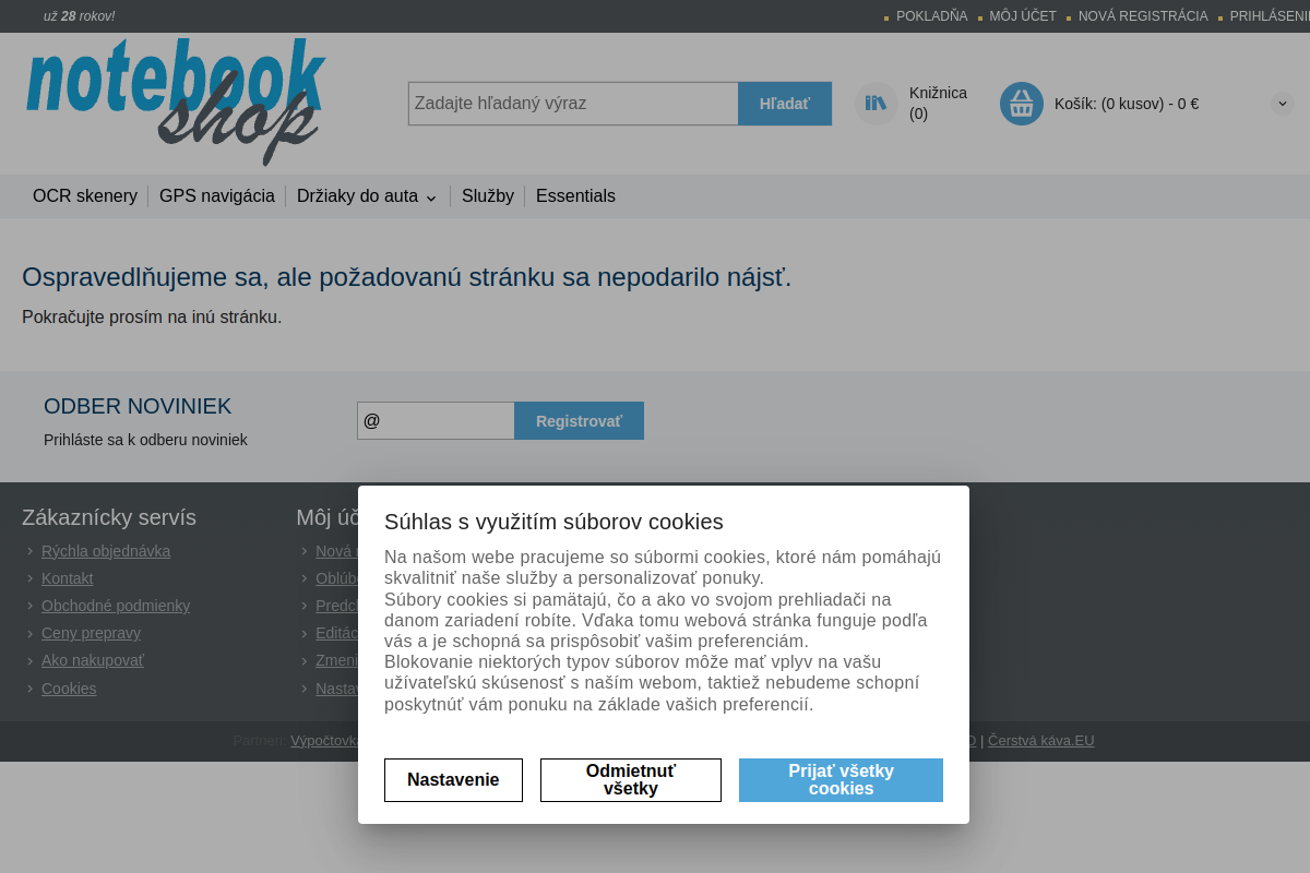 Náhľad e-shopu Notebookshop - obchod pre mobilných profesionálov.