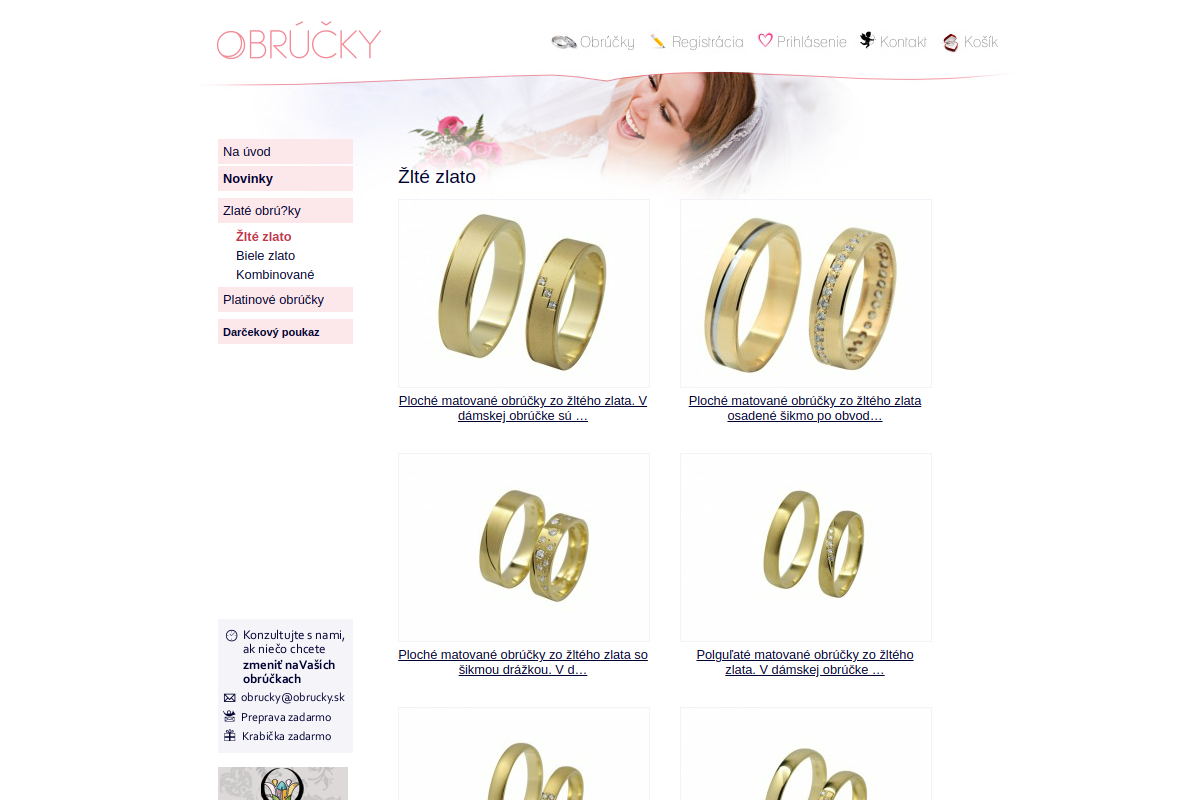 Náhľad e-shopu OBRÚČKY
