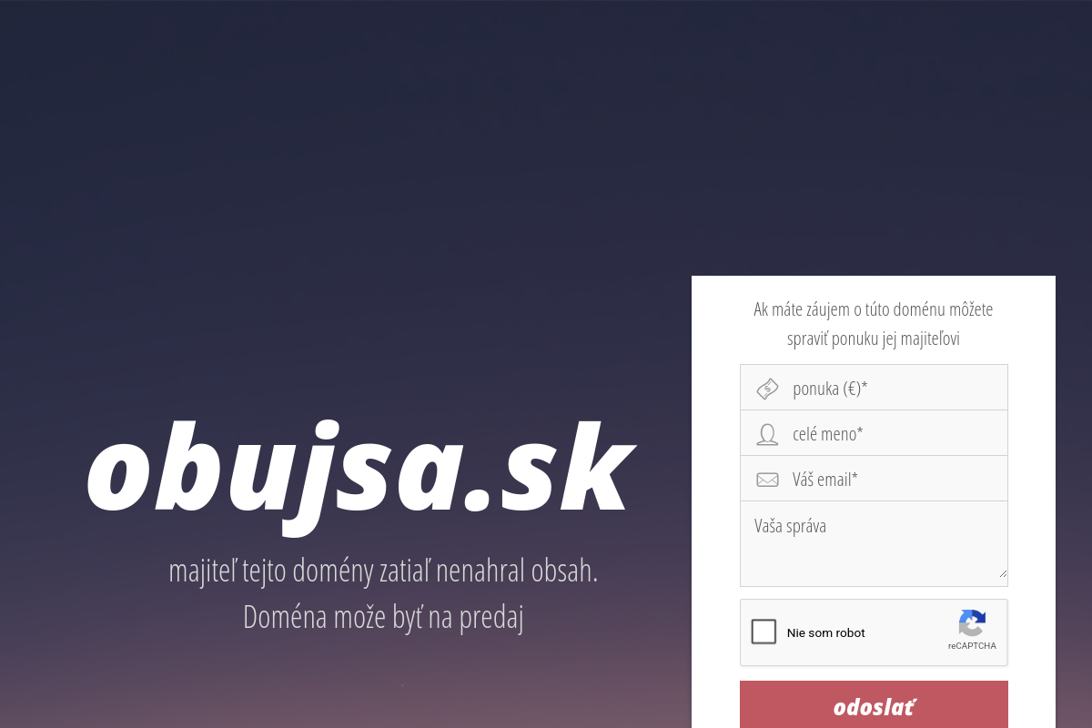 Náhľad internetového obchodu OBUJSA.SK