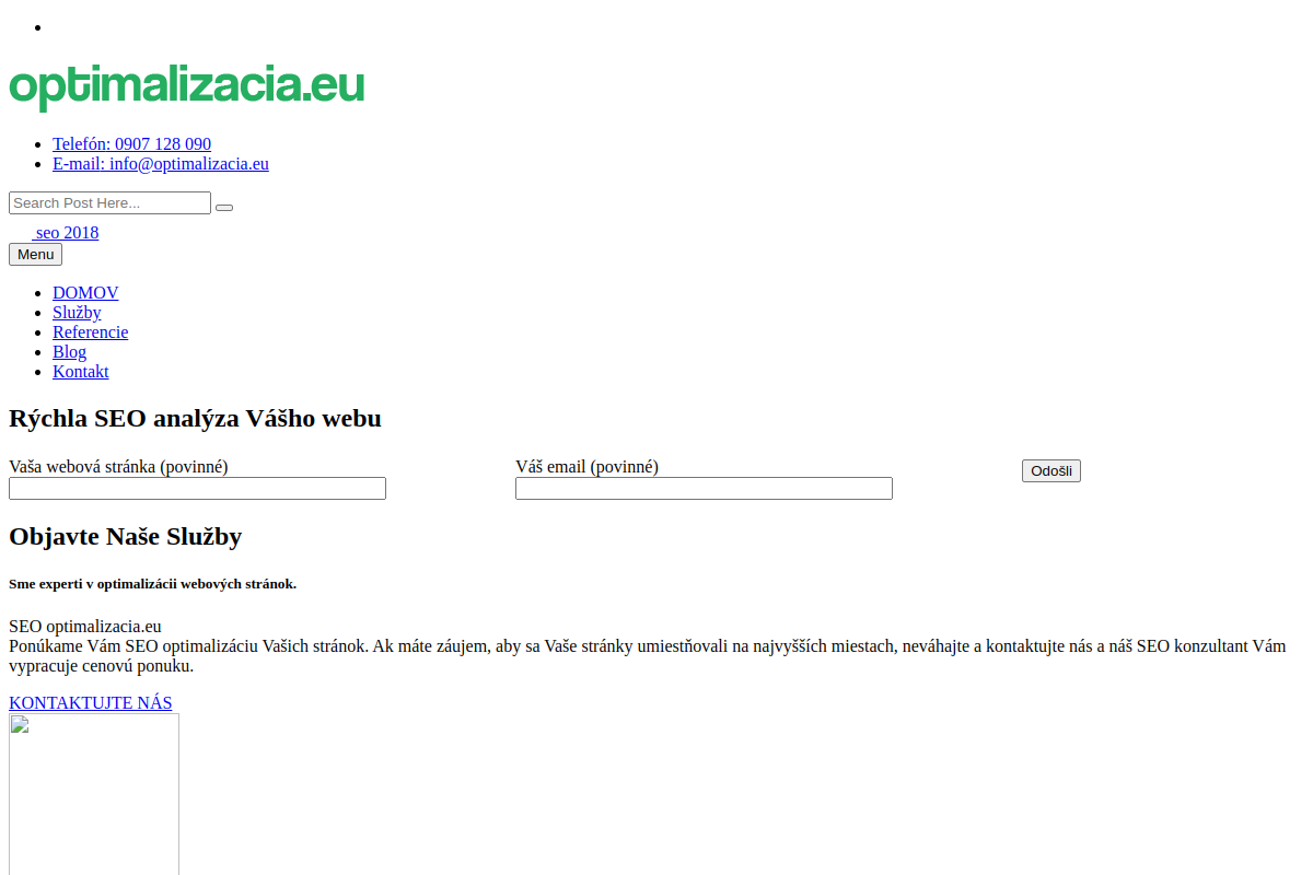 Náhľad e-shopu SEO OPTIMALIZACIA