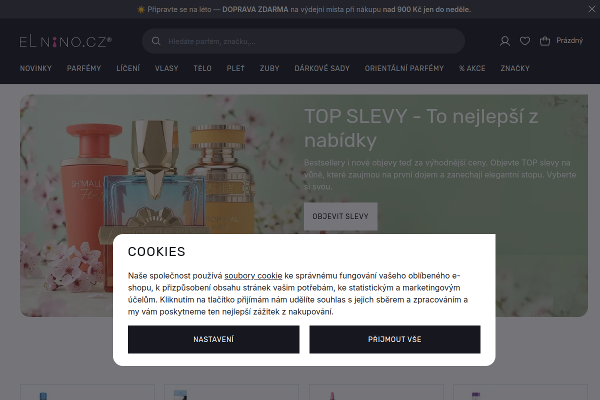 Náhľad e-shopu WWW.PARFEMY-ELNINO.CZ
