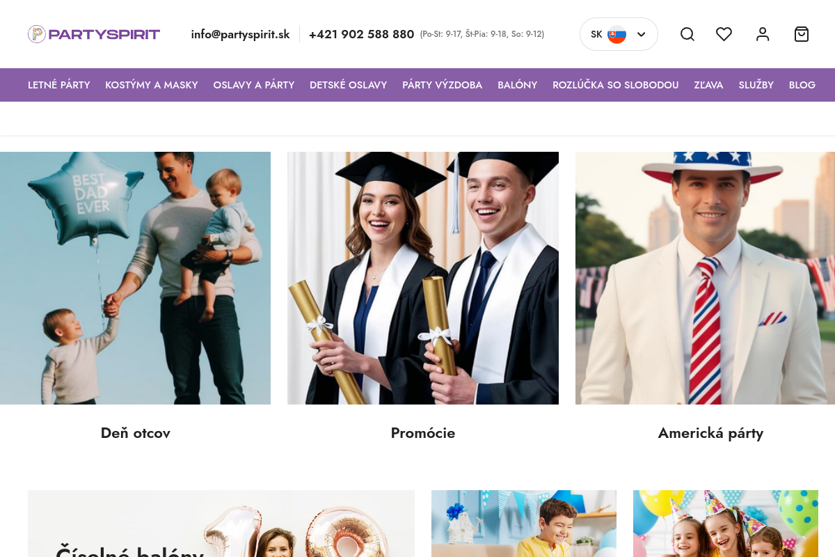 Náhľad e-shopu Partyspirit