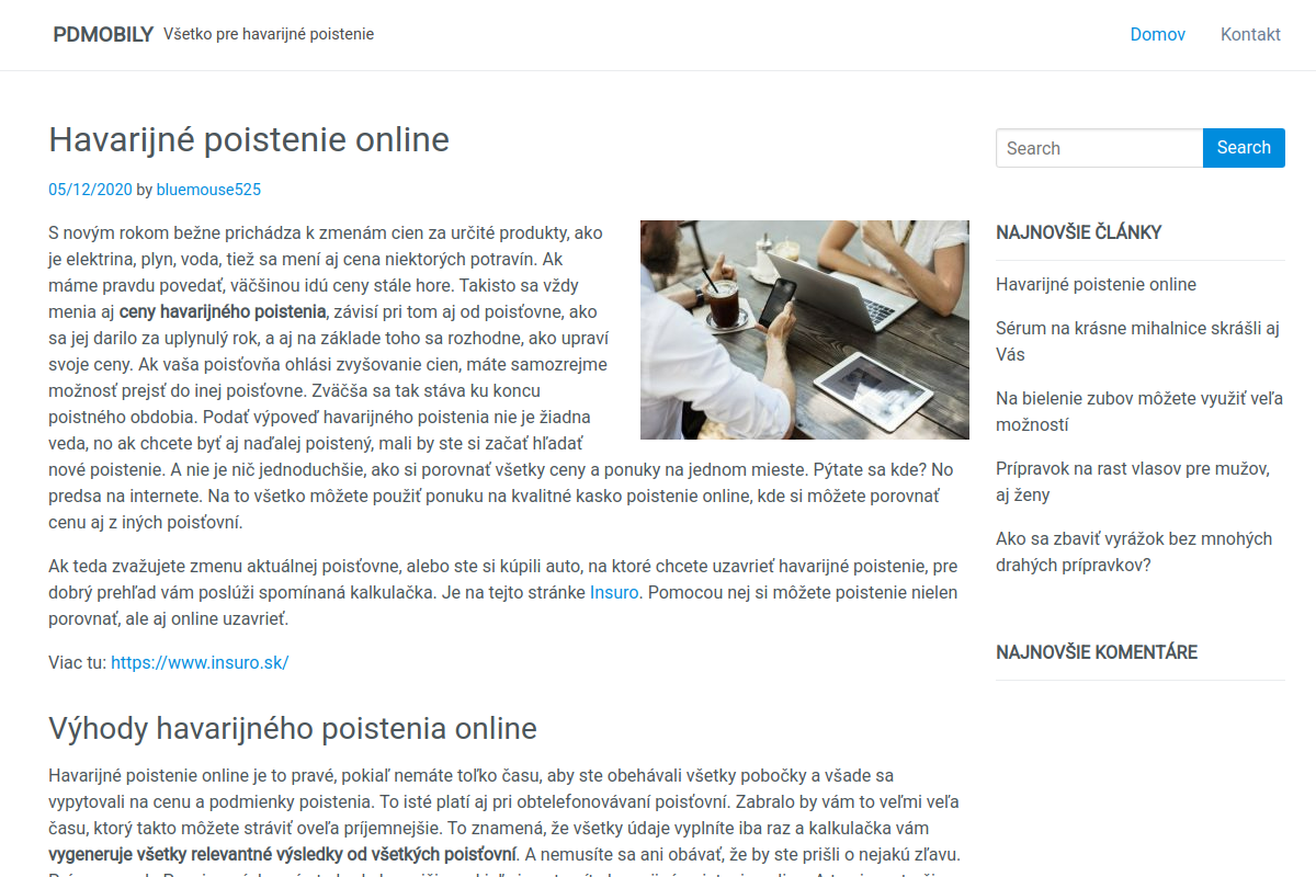 Náhľad e-shopu Mobil Shop pdmobily.sk