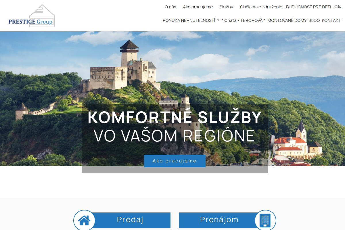 Náhľad e-shopu PRESTIGE GROUP