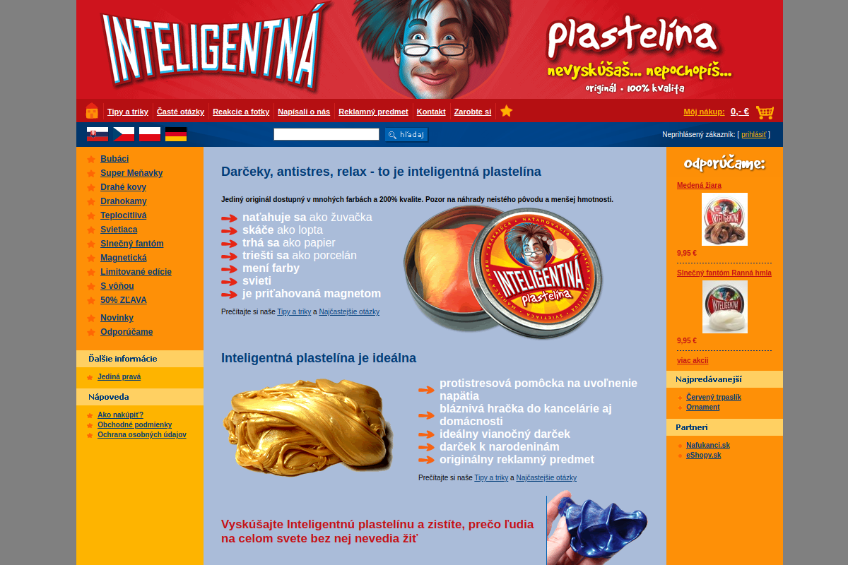 Náhľad e-shopu Plastelina.sk