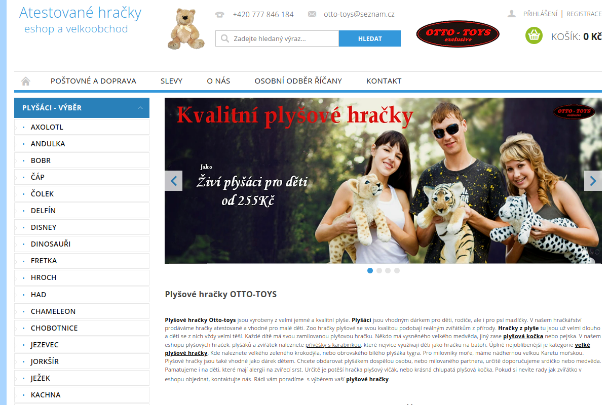 Náhľad e-shopu PLYšOVé HRAčKY OTTO-TOYS