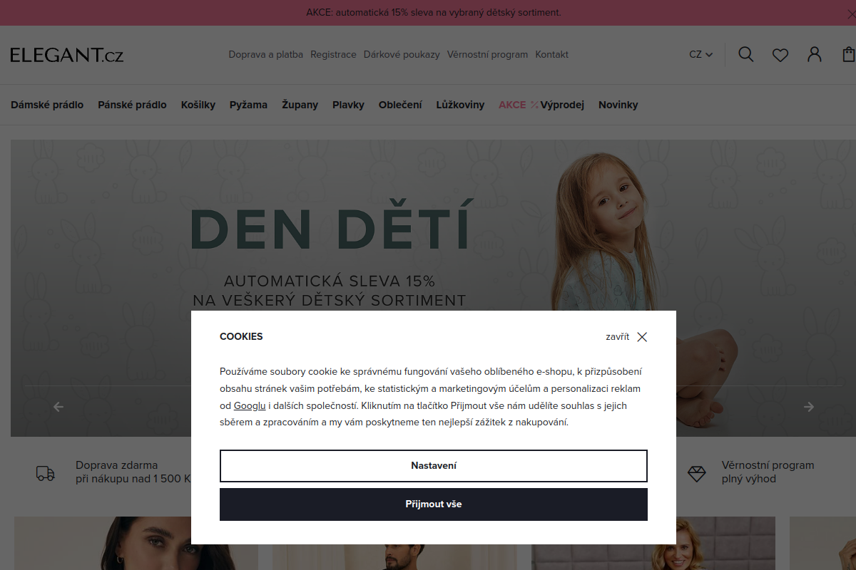 Náhľad e-shopu ELEGANT spodní prádlo