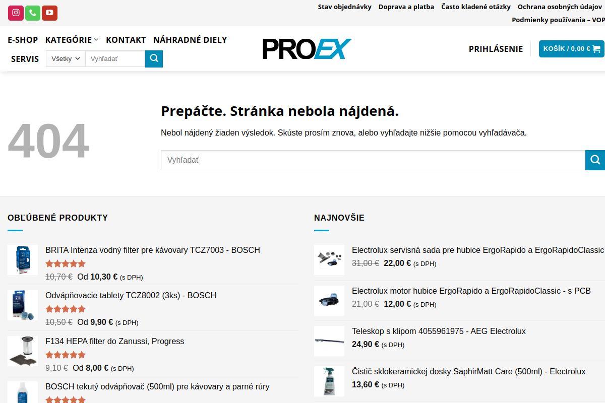 Náhľad e-shopu Proex E-Shop