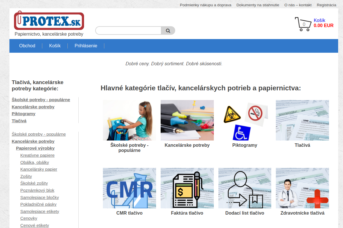 Náhľad e-shopu TLAčIVá - ESHOP TLAčíV A KANCELáRSKYCH P