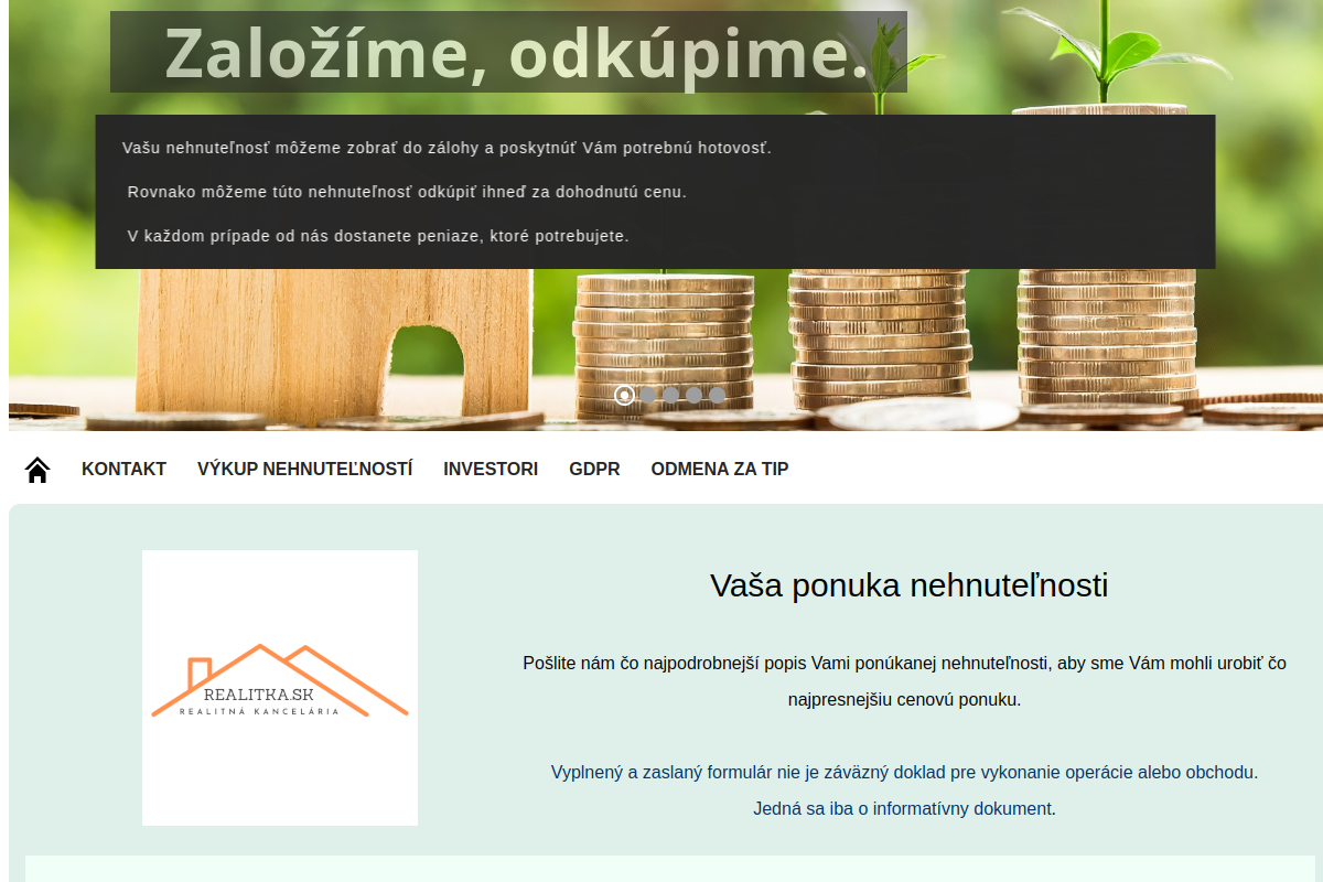Náhľad e-shopu REAL,REALITY,ESTATE,REALITKA,REALITKY