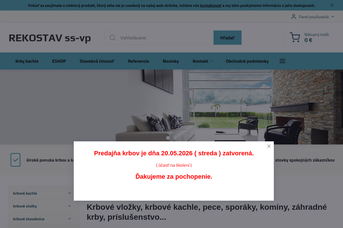 Náhľad e-shopu REKOSTAV - STAVEBNé PRáCE