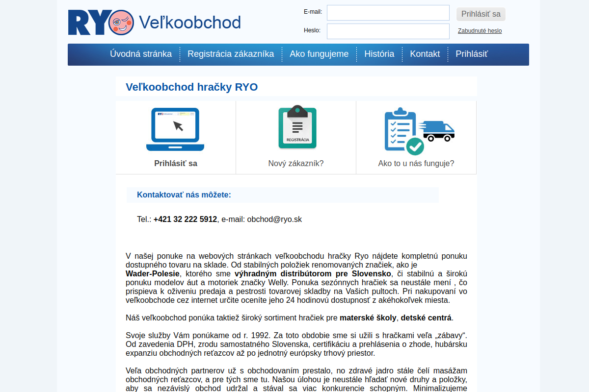 Náhľad e-shopu HRAčKY RYO