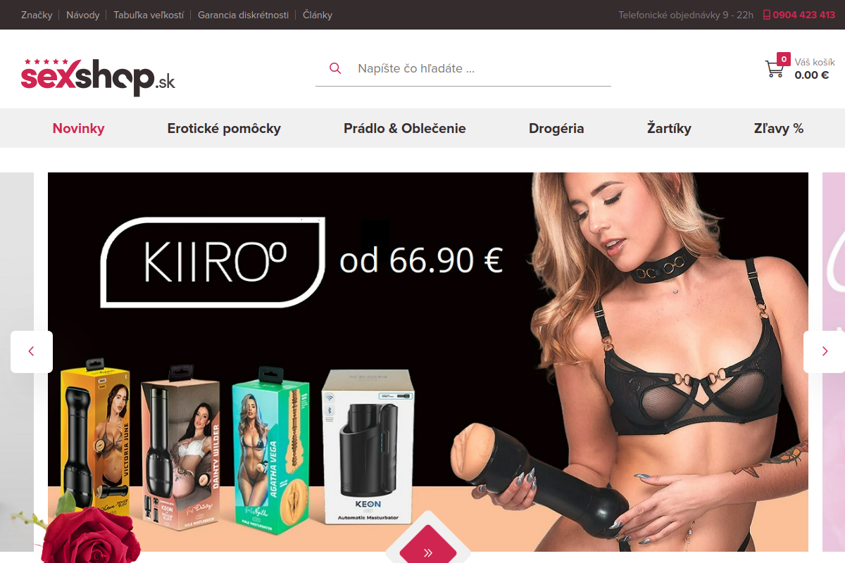 Náhľad e-shopu Sexnovinky.sk - SEX SHOP 