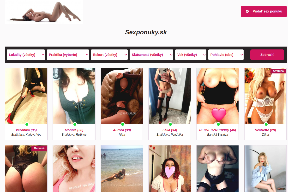Náhľad e-shopu SEXPONUKY.SK
