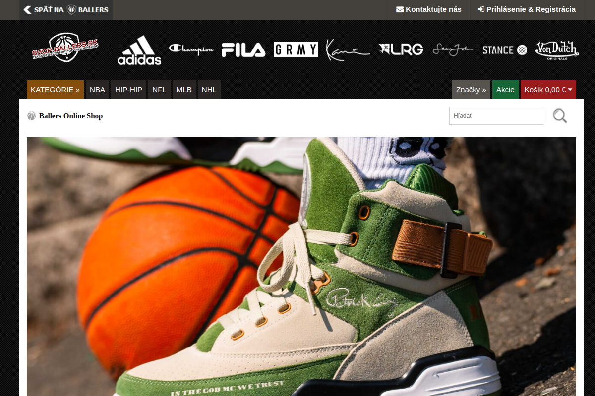 Náhľad e-shopu ballers shop