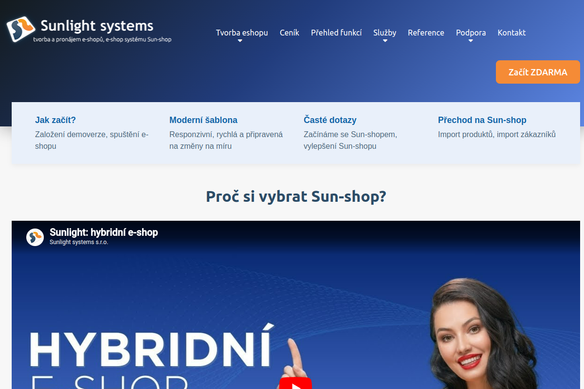 Náhľad e-shopu SUNLIGHT WEBDESIGN