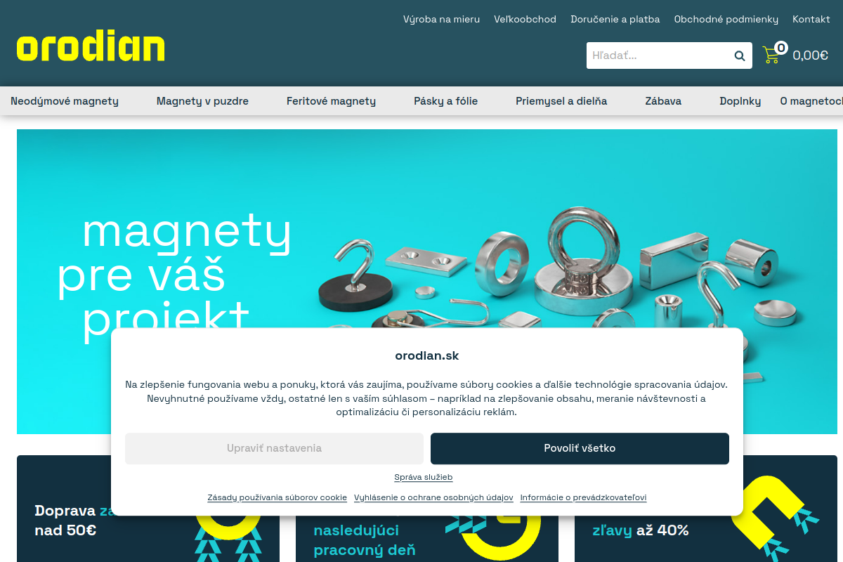 Náhľad e-shopu Supermagnety – magnety, super hračka, neocube, esh