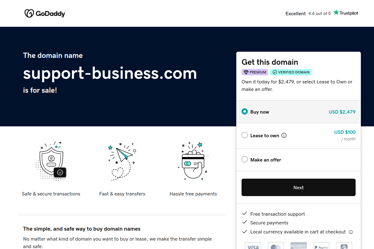 Náhľad e-shopu Support business.com