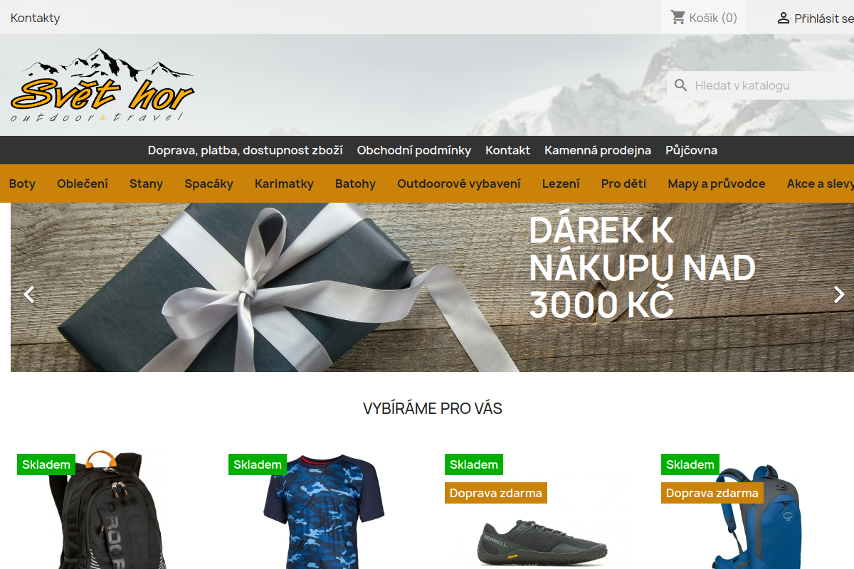 Náhľad e-shopu Svět hor