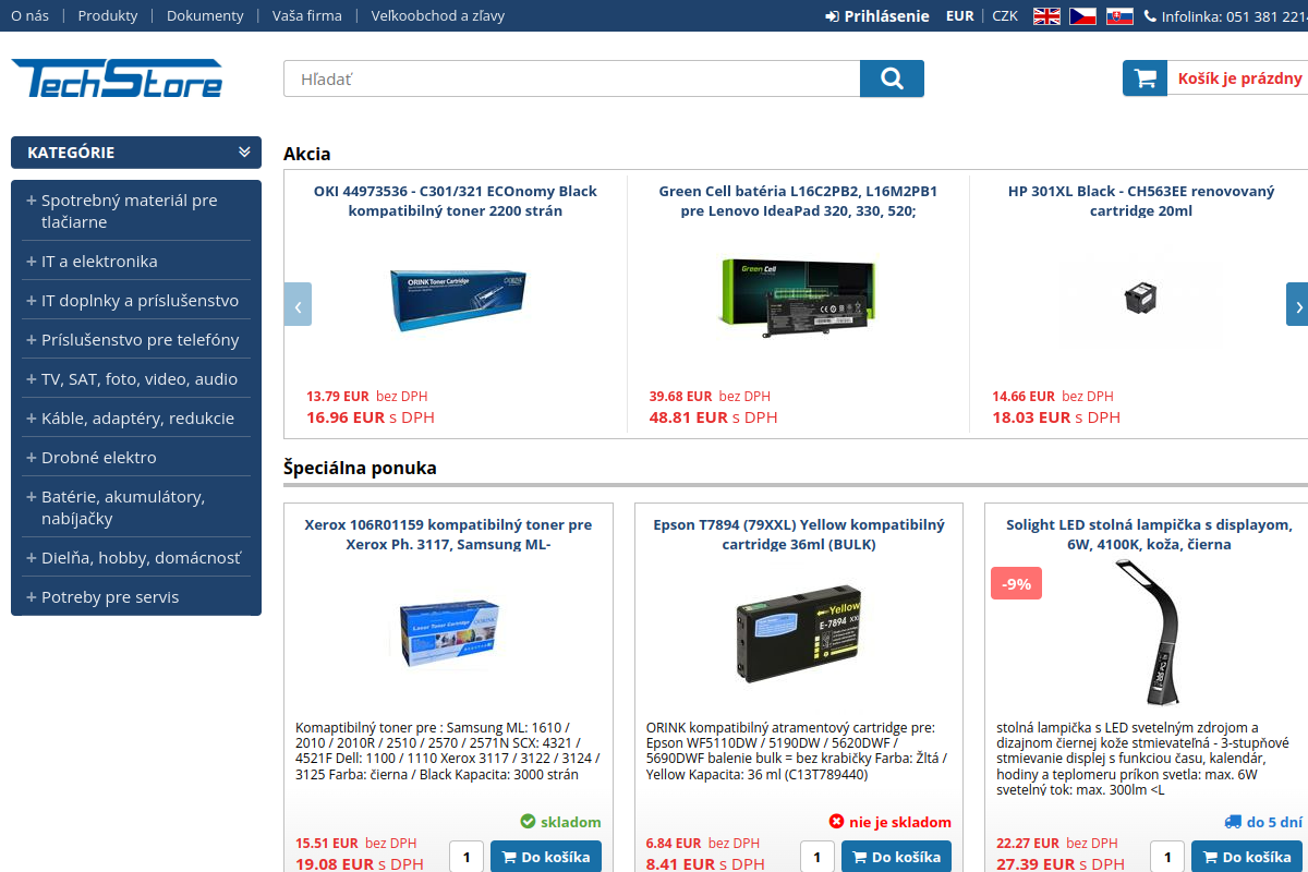Náhľad e-shopu TECHSTORE.SK
