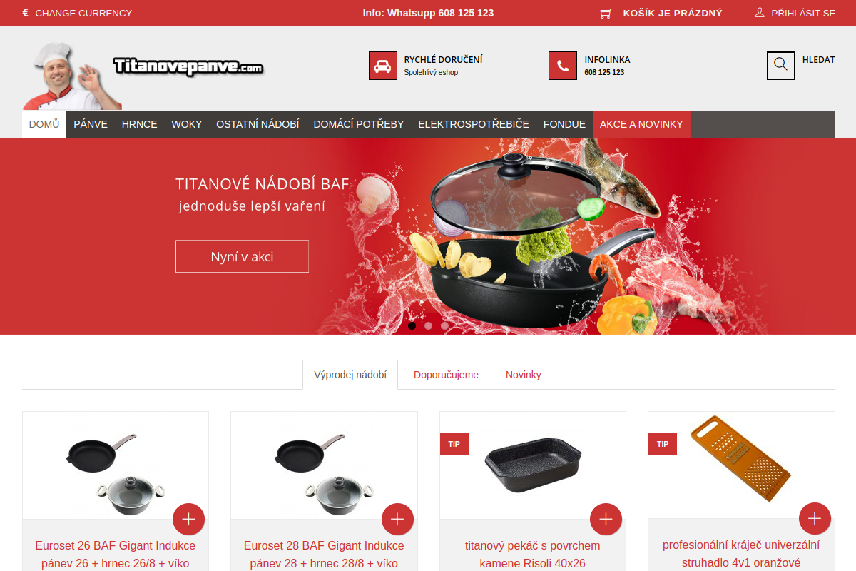 Náhľad e-shopu TITANOVÉ PÁNVE.COM