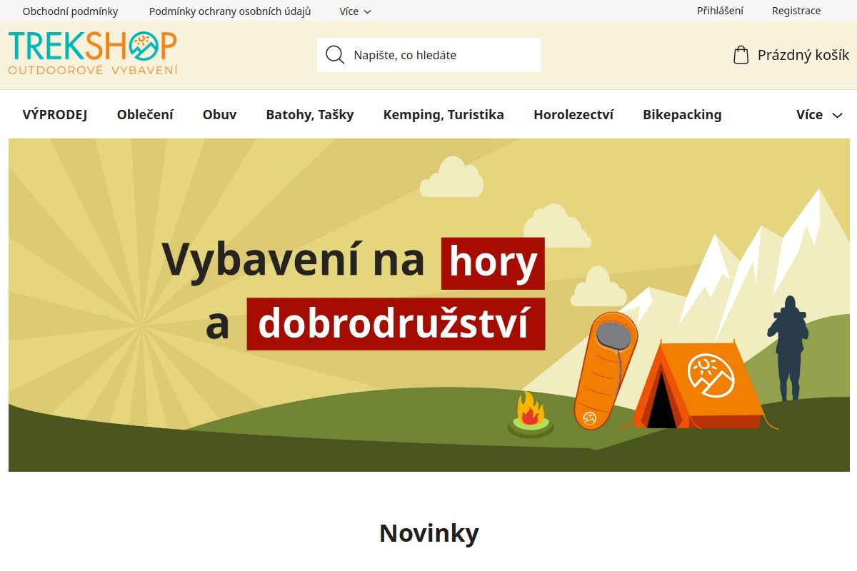 Náhľad e-shopu Trekshop - outdoorové vybavení