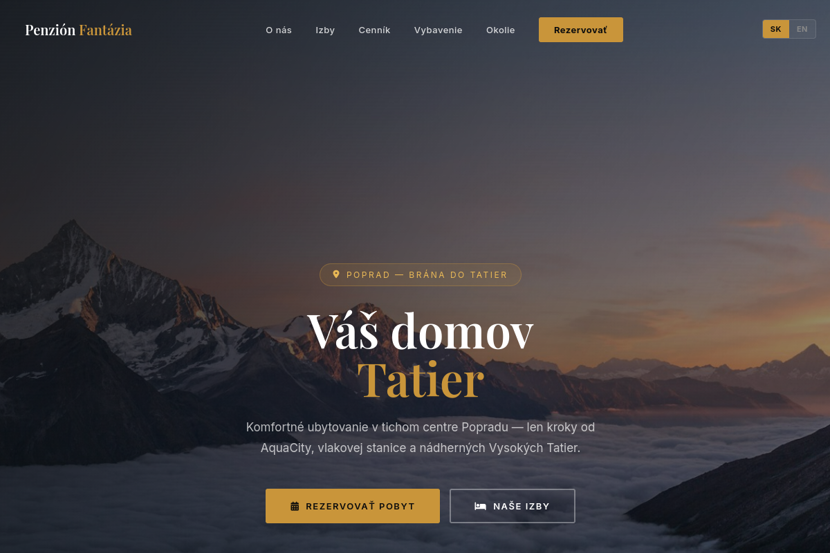 Náhľad e-shopu PENZION FANTAZIA POPRAD