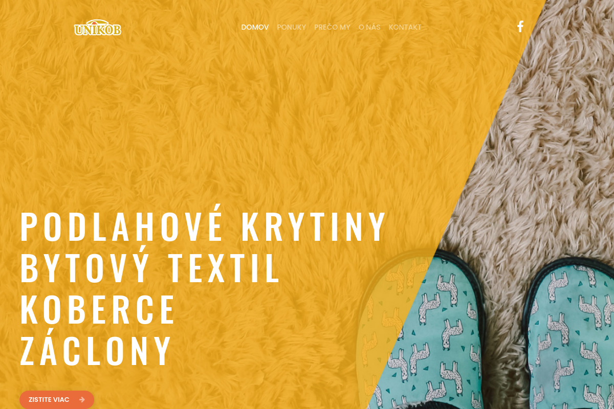 Náhľad e-shopu KOBERCE A PODLAHY UNIKOB