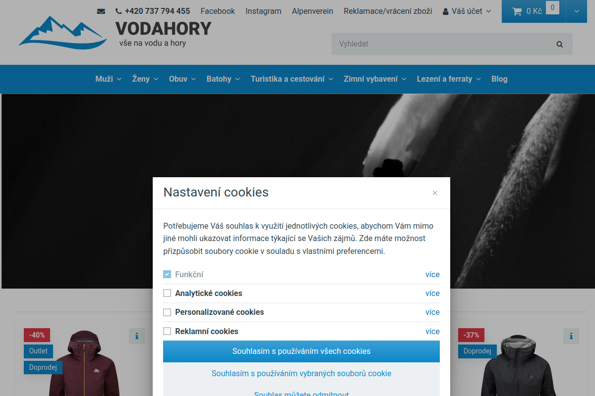 Náhľad e-shopu VodaHory.cz