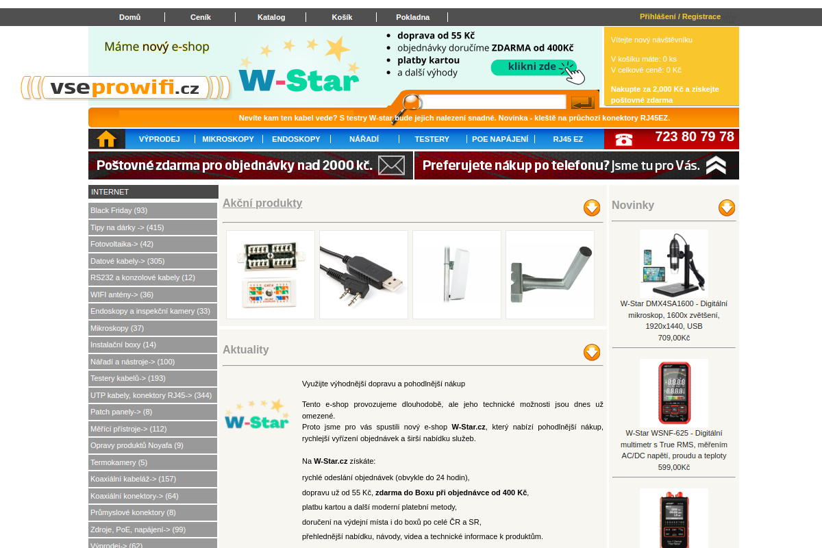 Náhľad e-shopu www.VSEPROWIFI.cz